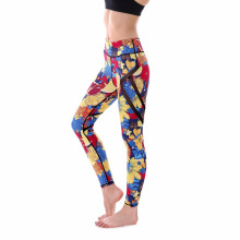 Venda quente de fitness respirável senhora ordem personalizada digital impresso mulheres desgaste do esporte calças de yoga leggings